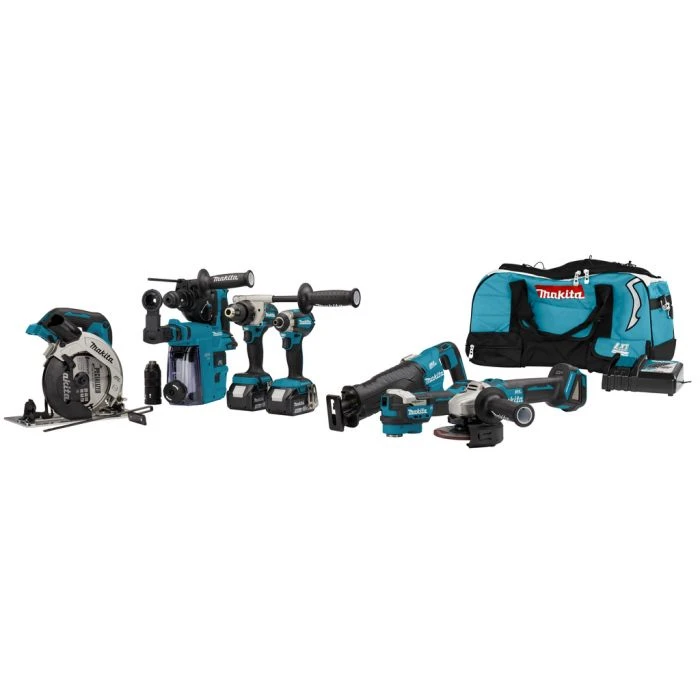 Makita DLX7020TX1 18 V Combiset Voor (slag)schroeven, (klop)boren, Slijpen En Zagen En Met Multitool 1 Makita DLX7020TX1 18 V Combiset Voor (slag)schroeven, (klop)boren, Slijpen En Zagen En Met Multitool