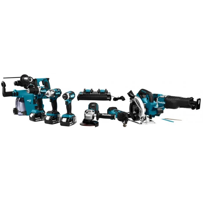 Makita DLX8026TW1 18 V Combiset Voor (slag)schroeven, (klop)boren, Slijpen, Zagen En Monteren Met Multitool 2 Makita DLX8026TW1 18 V Combiset Voor (slag)schroeven, (klop)boren, Slijpen, Zagen En Monteren Met Multitool - Afbeelding 2