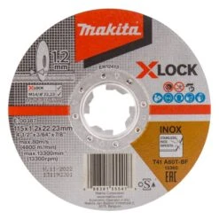 Makita E-00387 Doorslijpschijf X-LOCK 115x22,23x1,2mm RVS