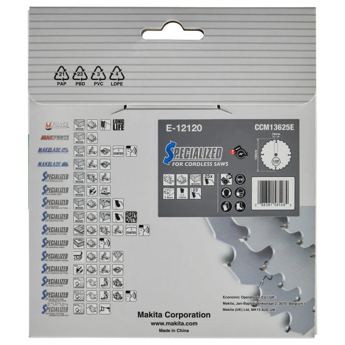 Makita E-12120 Cirkelzaagblad Hout 11 Makita E-12120 Cirkelzaagblad Hout - Afbeelding 11