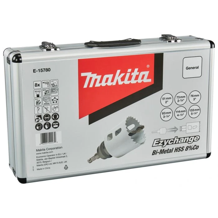 Makita E-15780 Gatzaagset 8-delig Hout/metaal 1 Makita E-15780 Gatzaagset 8-delig Hout/metaal