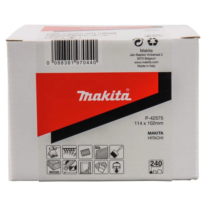 Makita P-42575 Schuurvel 114x102 K240 White Velcro 6 Makita P-42575 Schuurvel 114x102 K240 White Velcro - Afbeelding 6
