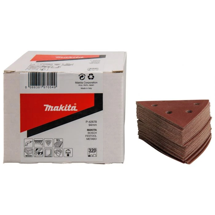 Makita P-42678 Schuurvel 3-K 94 K320 Red Velcro 2 Makita P-42678 Schuurvel 3-K 94 K320 Red Velcro - Afbeelding 2
