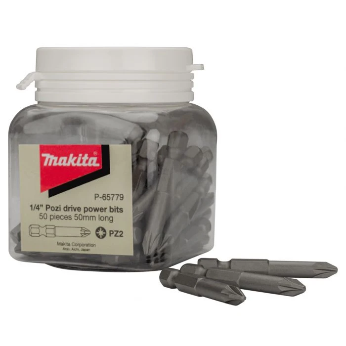 Makita P-65779 Schroefbit PZ2x50mm In Pot 50 Stuks 1 Makita P-65779 Schroefbit PZ2x50mm In Pot 50 Stuks