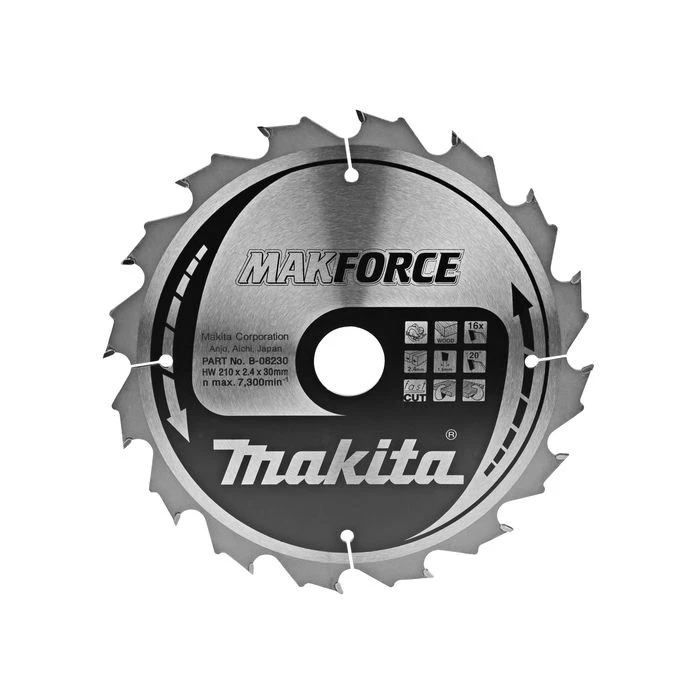 Makita B-08230 Zaagb Hout 210x30x2,4 16T 20g 2 Makita B-08230 Zaagb Hout 210x30x2,4 16T 20g - Afbeelding 2
