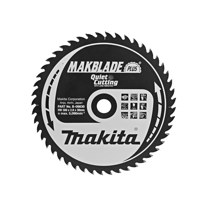 Makita B-09830 Tafelzaagblad Hout Zuiver 2 Makita B-09830 Tafelzaagblad Hout Zuiver - Afbeelding 2