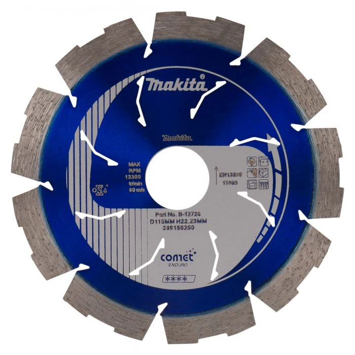 Makita B-12728 Diamantschijf 115x22,23x2,2mm Blauw 1 Makita B-12728 Diamantschijf 115x22,23x2,2mm Blauw