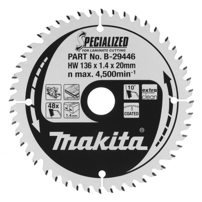 Makita B-29446 Cirkelzaagblad Laminaat 1 Makita B-29446 Cirkelzaagblad Laminaat