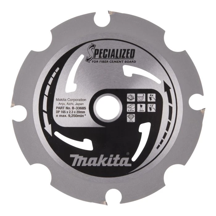 Makita B-33685 Cirkelzaagblad Vezelcementplaat 1 Makita B-33685 Cirkelzaagblad Vezelcementplaat