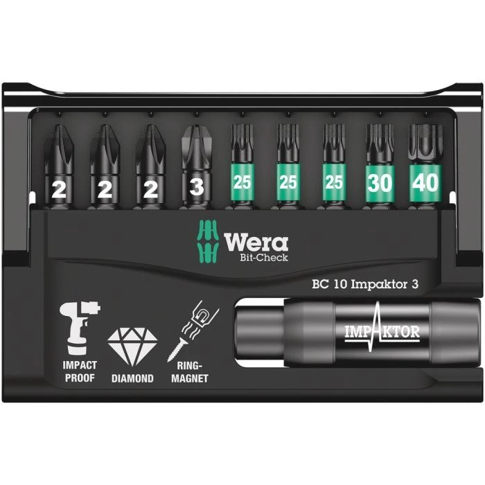 Wera BIT-CHECK 10 IMPAKTOR 3, 10 -DELIG 2 Wera BIT-CHECK 10 IMPAKTOR 3, 10 -DELIG - Afbeelding 2