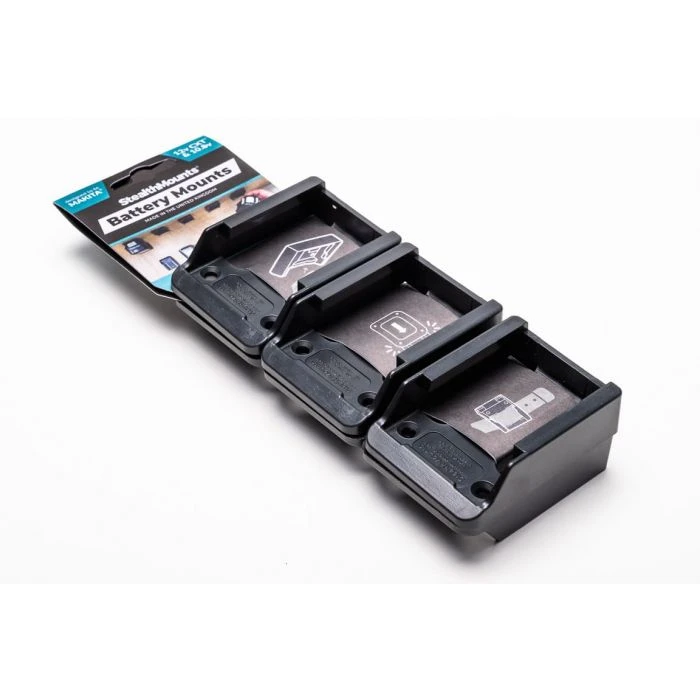 Stealth Mount Accuhouder Voor Makita 12V MAX CXT, 6-pack Zwart 1 Stealth Mount Accuhouder Voor Makita 12V MAX CXT, 6-pack Zwart