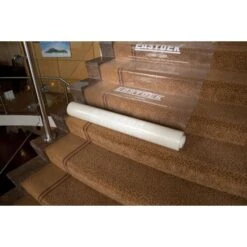 Easydek Carpet Cover Afdekfolie 600mm X 60m 100mu Transparant 8 Easydek Carpet Cover Afdekfolie 600mm X 60m 100mu Transparant -Aanbiedingen Tool Gigant Winkel carpetcover trap