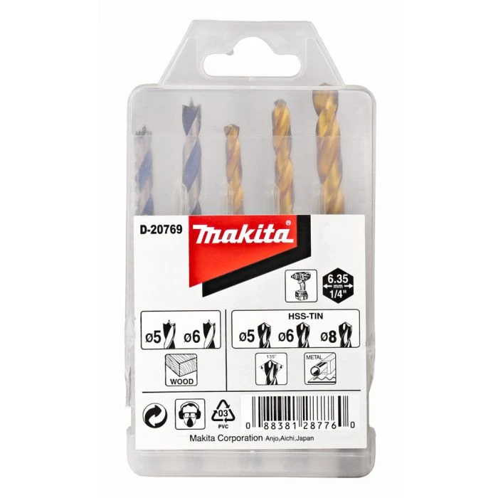 Makita D-20769 Borenset 1/4" Vorm E 1 Makita D-20769 Borenset 1/4" Vorm E