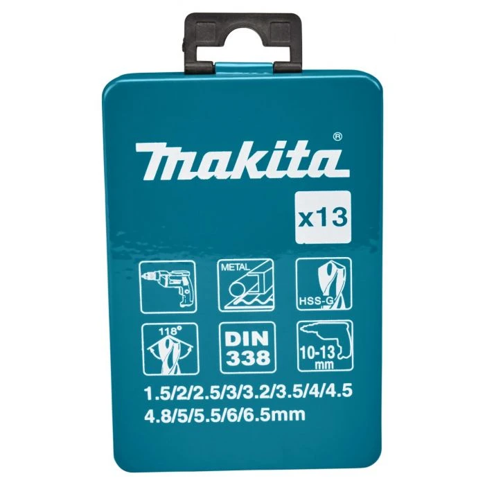 Makita D-54019 Metaalborenset 13-delig 1,5-6,5mm 2 Makita D-54019 Metaalborenset 13-delig 1,5-6,5mm - Afbeelding 2