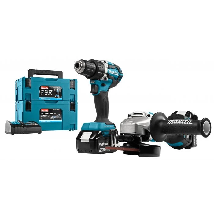 Makita DLX2190TJ1 18 V Combiset Boren, Schroeven En Slijpen 2 Makita DLX2190TJ1 18 V Combiset Boren, Schroeven En Slijpen - Afbeelding 2
