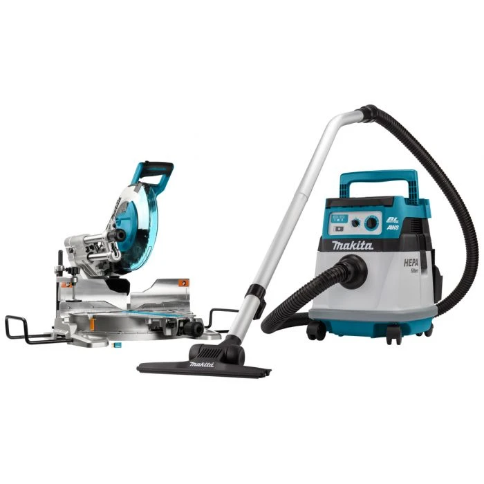 Makita DLX2379UX1 2x18 V AWS Combiset Voor Afkorten (260mm) En Stofzuigen 2 Makita DLX2379UX1 2x18 V AWS Combiset Voor Afkorten (260mm) En Stofzuigen - Afbeelding 2