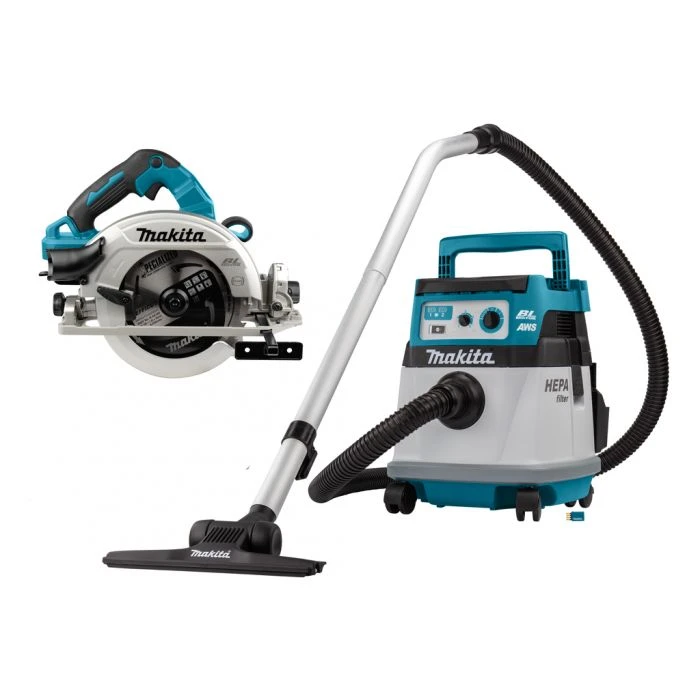 Makita DLX2382UX1 2x18 V AWS Combiset Voor Zagen (190mm) En Stofzuigen 2 Makita DLX2382UX1 2x18 V AWS Combiset Voor Zagen (190mm) En Stofzuigen - Afbeelding 2