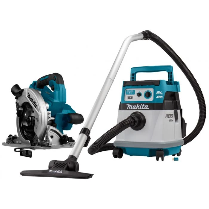 Makita DLX2382UX1 2x18 V AWS Combiset Voor Zagen (190mm) En Stofzuigen 1 Makita DLX2382UX1 2x18 V AWS Combiset Voor Zagen (190mm) En Stofzuigen