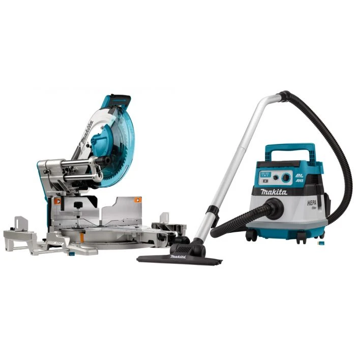 Makita DLX2387UX1 2x18 V AWS Combiset Voor Afkorten (305mm) En Stofzuigen 1 Makita DLX2387UX1 2x18 V AWS Combiset Voor Afkorten (305mm) En Stofzuigen