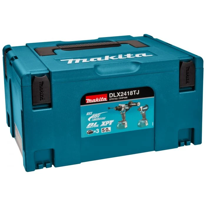 Makita DLX2418TJ 18 V Combiset Voor Zwaardere (klop)boor- En (slag)schroefklussen 2 Makita DLX2418TJ 18 V Combiset Voor Zwaardere (klop)boor- En (slag)schroefklussen - Afbeelding 2