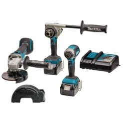 Makita DLX3155TJ 18 V Combiset Boren, (slag)schroeven En Slijpen 15 Makita DLX3155TJ 18 V Combiset Boren, (slag)schroeven En Slijpen -Aanbiedingen Tool Gigant Winkel dlx3155tj c2r0 s101 1