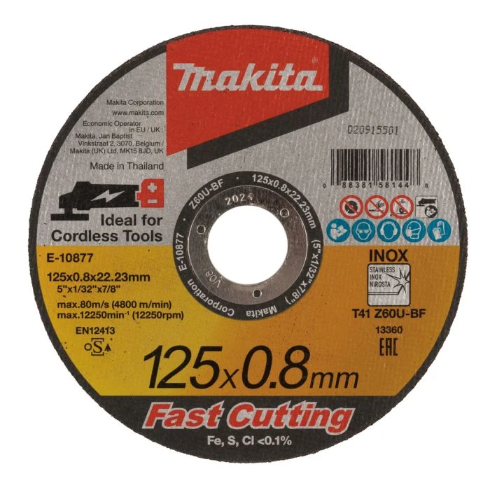 Makita E-10877-12 Doorslijpschijf RVS 2 Makita E-10877-12 Doorslijpschijf RVS - Afbeelding 2