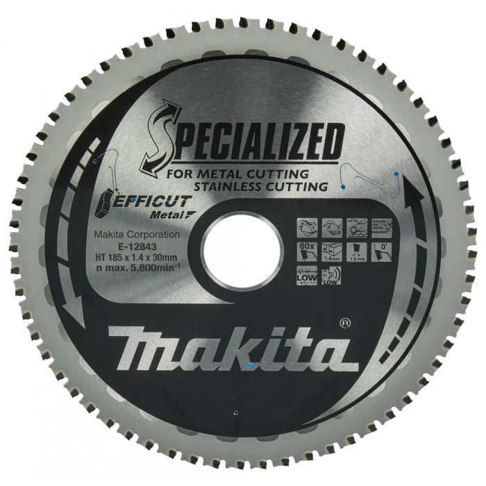 Makita E-12843 Cirkelzaagblad RVS/Staal 2 Makita E-12843 Cirkelzaagblad RVS/Staal - Afbeelding 2