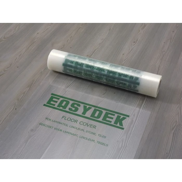 Easydek Floor Cover Afdekfolie 600mm X 60m 100mu Transparant 2 Easydek Floor Cover Afdekfolie 600mm X 60m 100mu Transparant - Afbeelding 2