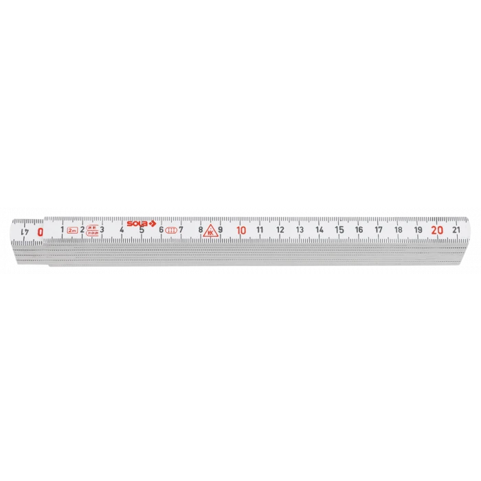 Makita Sola Duimstok Kunststof 2m. 10-delig Wit 2 Makita Sola Duimstok Kunststof 2m. 10-delig Wit - Afbeelding 2