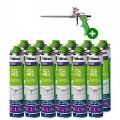 Illbruck Purschuim FM350 880ml + Illbruck Purpistool (Set Van 12 Bussen)