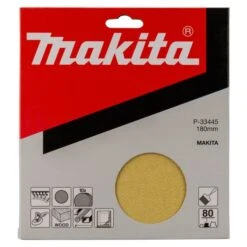 Makita P-33445 Schuurschijf 180mm K80 Yellow Velcro -Aanbiedingen Tool Gigant Winkel p 33445 c1n1