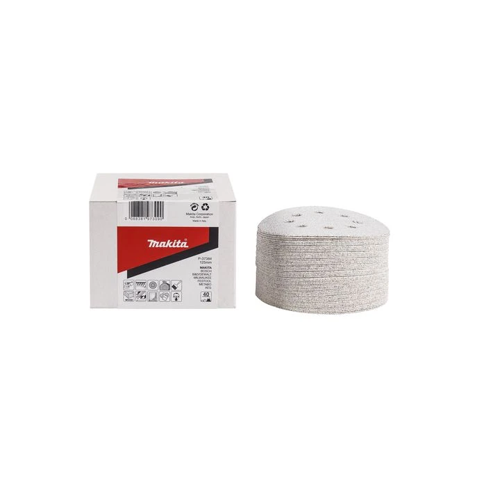 Makita P-37437 Schuurschijf 125mm K180 White Velcro 6 Makita P-37437 Schuurschijf 125mm K180 White Velcro - Afbeelding 6