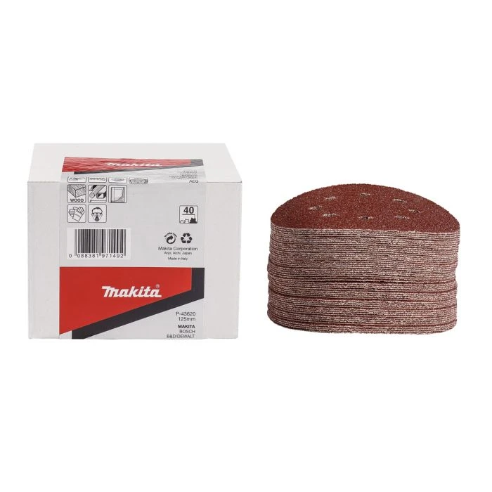 Makita P-43658 Schuurschijf 125mm K100 Red Velcro 3 Makita P-43658 Schuurschijf 125mm K100 Red Velcro - Afbeelding 3