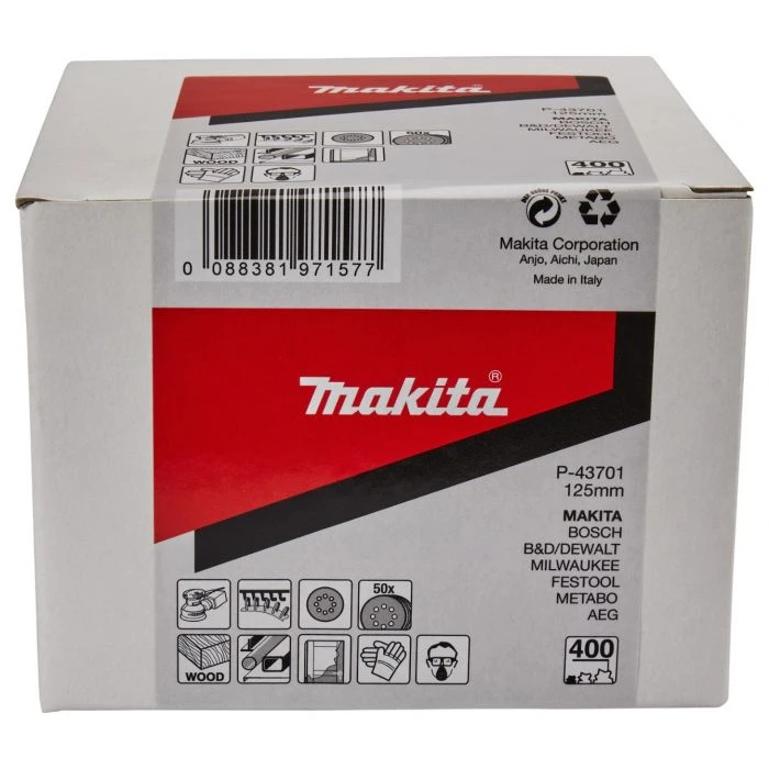 Makita P-43701 Schuurschijf 125mm K400 Red Velcro 6 Makita P-43701 Schuurschijf 125mm K400 Red Velcro - Afbeelding 6