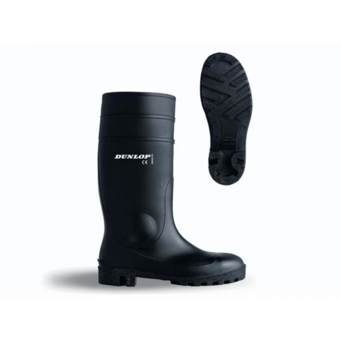 Dunlop Veiligheidslaars Edmar Protomaster 142 PP Zwart, PVC/nitril, Stalen Zool, 44, W 1 Dunlop Veiligheidslaars Edmar Protomaster 142 PP Zwart, PVC/nitril, Stalen Zool, 44, W